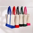 Two Tone Large Capacity Eco Friendly Canvas Tote Bag | https://www.bestnamebadges.com