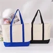 Two Tone Large Capacity Eco Friendly Canvas Tote Bag | https://www.bestnamebadges.com