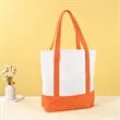 Two Tone Large Capacity Eco Friendly Canvas Tote Bag | https://www.bestnamebadges.com