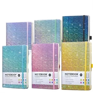 PU Soft Cover Sparkly Star Elastic Closure Journal