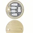 Bamboo 6 in 1 Charging Cable with Round Storage Case | https://www.bestnamebadges.com