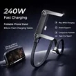 240W 2 in 1 Type C Cable With Invisible Phone Stand | https://www.bestnamebadges.com