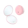 Handheld LED Makeup Mirror 2X Magnifying | https://www.bestnamebadges.com