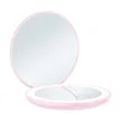 Handheld LED Makeup Mirror 2X Magnifying | https://www.bestnamebadges.com