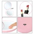 Handheld LED Makeup Mirror 2X Magnifying | https://www.bestnamebadges.com