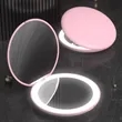 Handheld LED Makeup Mirror 2X Magnifying | https://www.bestnamebadges.com