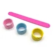 Rainbow Silicone Slap Bracelets | https://www.bestnamebadges.com