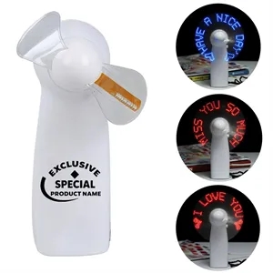 Pre-Programmed Message Hand-held Fans with LED Words