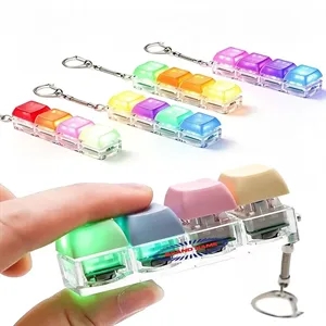 Light-Up Stress-Relief Button Fidget Toy Keychain