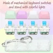 Light-Up Stress-Relief Button Fidget Toy Keychain | https://www.bestnamebadges.com