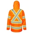 PORTWEST® Waterproof Hi-Vis X Back Contrast Tape Rain Jacket | https://www.bestnamebadges.com