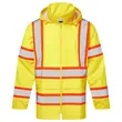 PORTWEST® Waterproof Hi-Vis X Back Contrast Tape Rain Jacket | https://www.bestnamebadges.com