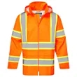 PORTWEST® Waterproof Hi-Vis X Back Contrast Tape Rain Jacket | https://www.bestnamebadges.com