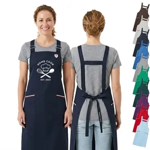 12 oz. Serge Kitchen Apron w/ Shoulder strap & 2 pockets