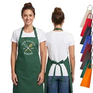 12 oz. 100% Cotton Waterproof Kitchen Apron w/ 2 Pockets