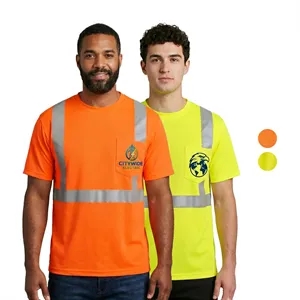 Breathable Class 2 Safety Hi Vis Reflective T-Shirt W Pocket