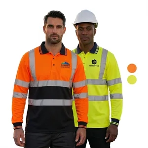 Hi Viz Class 3 Color Block Reflective Safety Polo Shirt