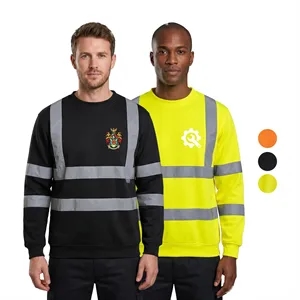 Class 3 Hi Vis 2" Reflective Tape Safety Sweatshirt