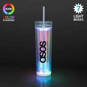 Iridescent Light Cup, LED Tumbler 17 oz.