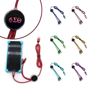 Custom LED Glow Logo 3-in-1 USB Cable