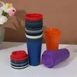 16 Oz Reusable Coffee Cups With Lids | https://www.bestnamebadges.com