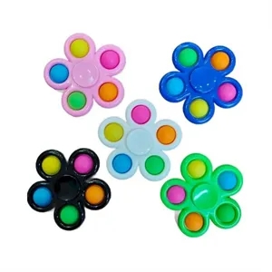 Fidget Pop It Toy Bubble Keychain Spinner Simple Dimple