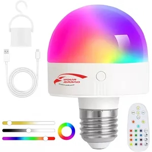 Rechargeable Rgb Led Bulb With Magnetic Base & Remote