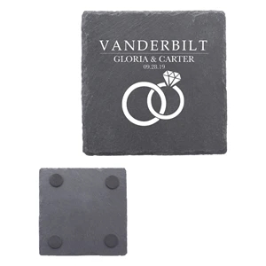 4" Square Slate Coasters