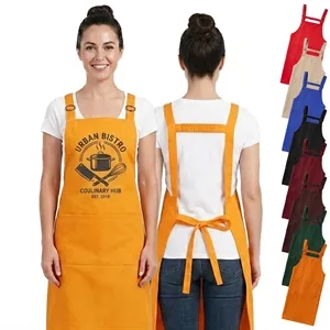 12 oz. 100% Cotton Waterproof Kitchen Apron w/ Back support