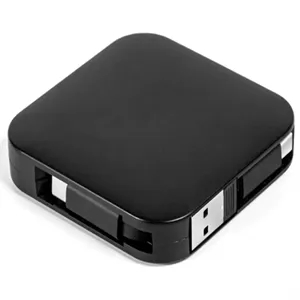 Retractable 4-in-1 Cable with Phone Stand