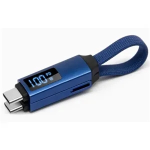 Keychain Charging Cable with Digital Power Display