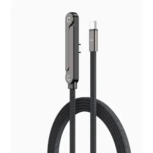 Long Type-C Braided Cable with Stand