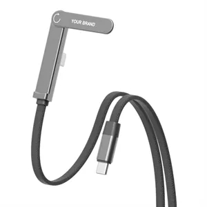 Type-C Braided Cable with Stand Handle
