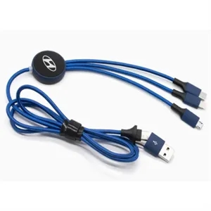 LED Logo 4-in-1 Braided Charging Cable