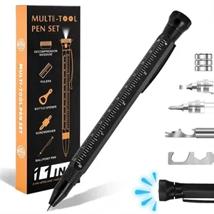 11 in 1 Multi-Tool Pen , Gadget With LED Flashlight
