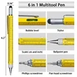6 in 1 Multifunction Tool Pen with Ruler Stylus Screwdrivers | https://www.bestnamebadges.com
