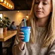 16oz Plastic Color Changing Cups w/ Lids & Straws | https://www.bestnamebadges.com