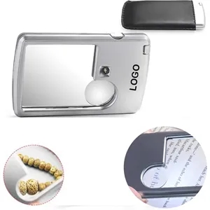 3X 6X Pocket Magnifying Glass with Light