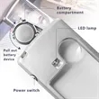 3X 6X Pocket Magnifying Glass with Light | https://www.bestnamebadges.com