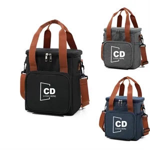 Custom Logo Insulated Cooler Lunch Tote Bag