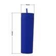 16oz Double Wall Plastic Tumbler With Straw And Lid | https://www.bestnamebadges.com