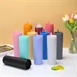 16oz Double Wall Plastic Tumbler With Straw And Lid | https://www.bestnamebadges.com
