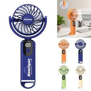Portable Mini Handheld Fan With Clip And Digital Display