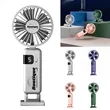 Portable USB Handheld Fan With Base And Digital Display | https://www.bestnamebadges.com