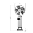 Portable USB Handheld Fan With Base And Digital Display | https://www.bestnamebadges.com