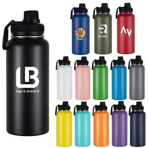 Customizable 32 oz Stainless Steel Insulated Water Bottle