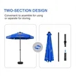 7' Heavy Duty Aluminum Market Umbrella With 6 Panels | https://www.bestnamebadges.com