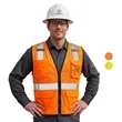 Hi Viz Class 2 Safety Zipper Vest Reflective X Back 4 Pocket | https://www.bestnamebadges.com