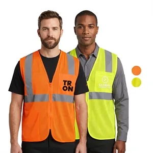 High Viz Reflective Mesh Safety Vest With Pocket