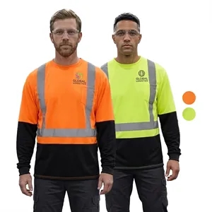 Hi Vis Class 2 Reflective Color Block Safety Pocket T-Shirt